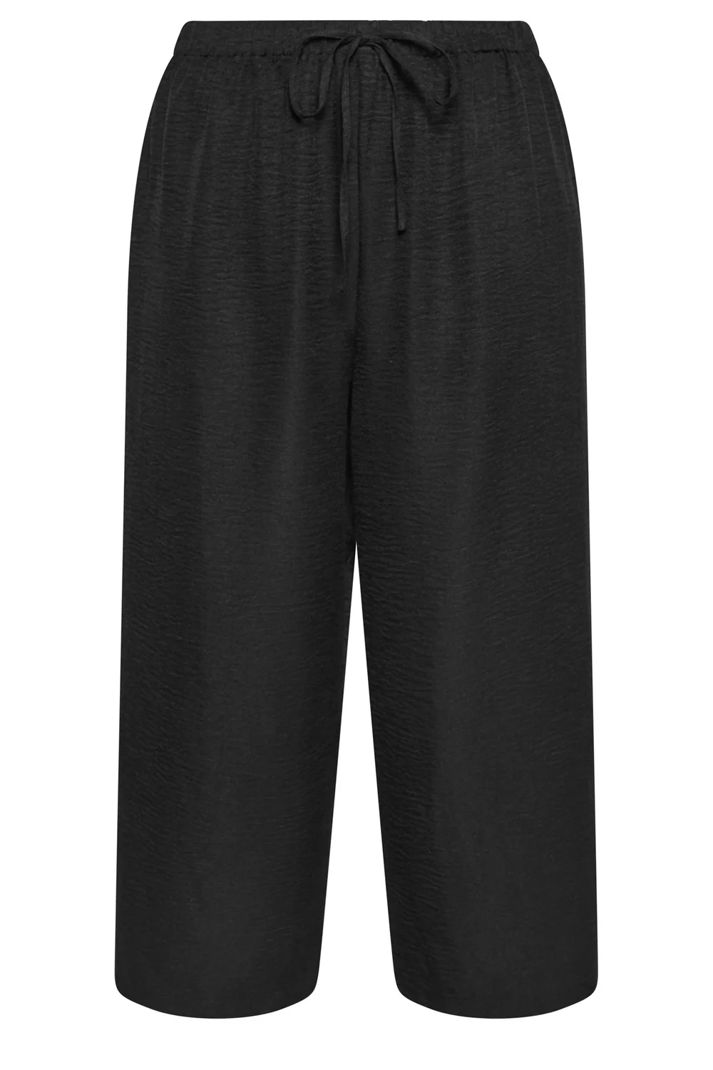 Yours Curve Black Textured Wide Leg Trousers - 16 Image 2