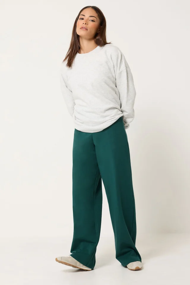 PixieGirl Petite Dark Green Wide Leg Yoga Pants