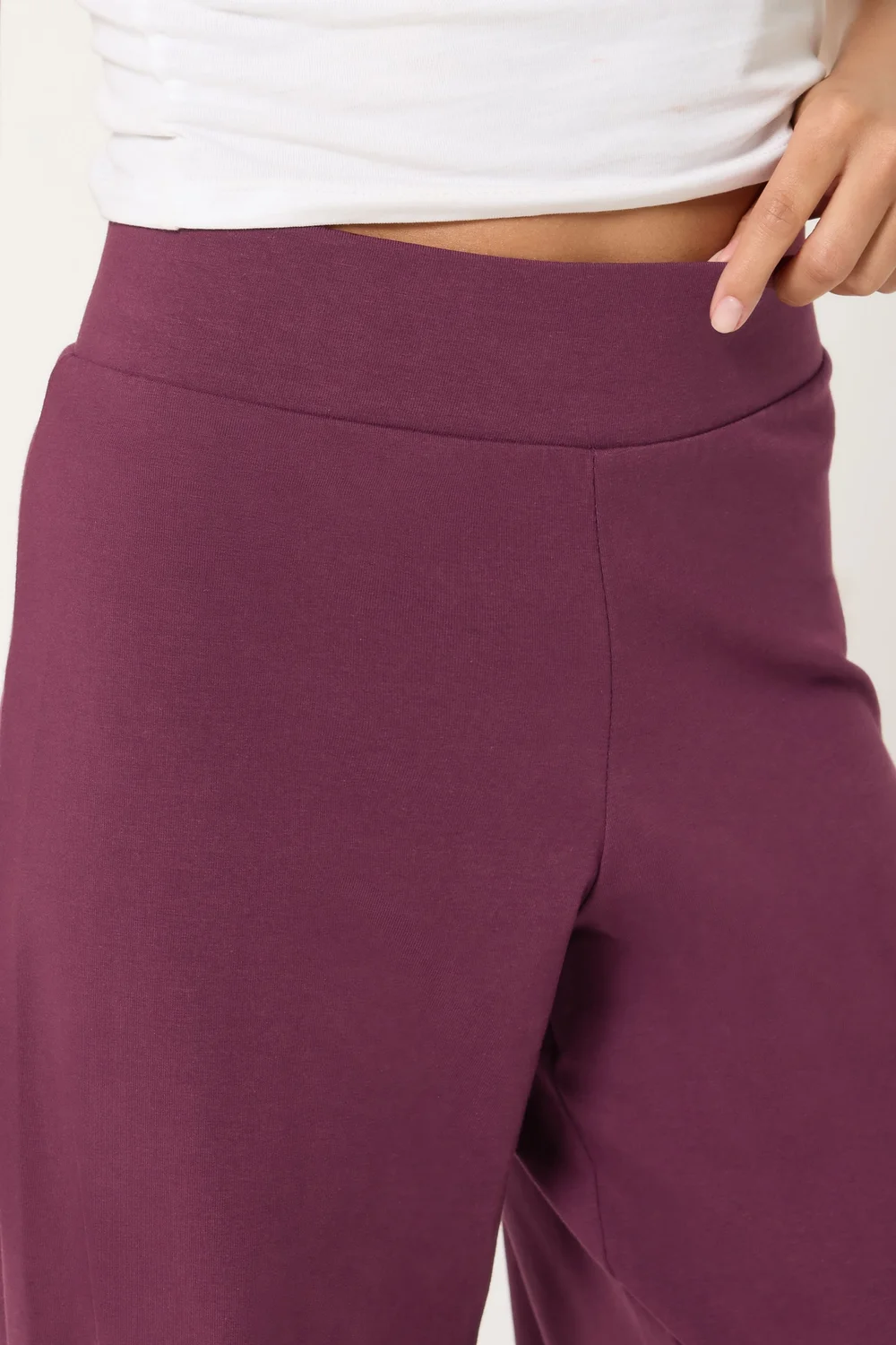 PixieGirl Petite Burgundy Red Wide Leg Yoga Pants - 16/L27 Image 4