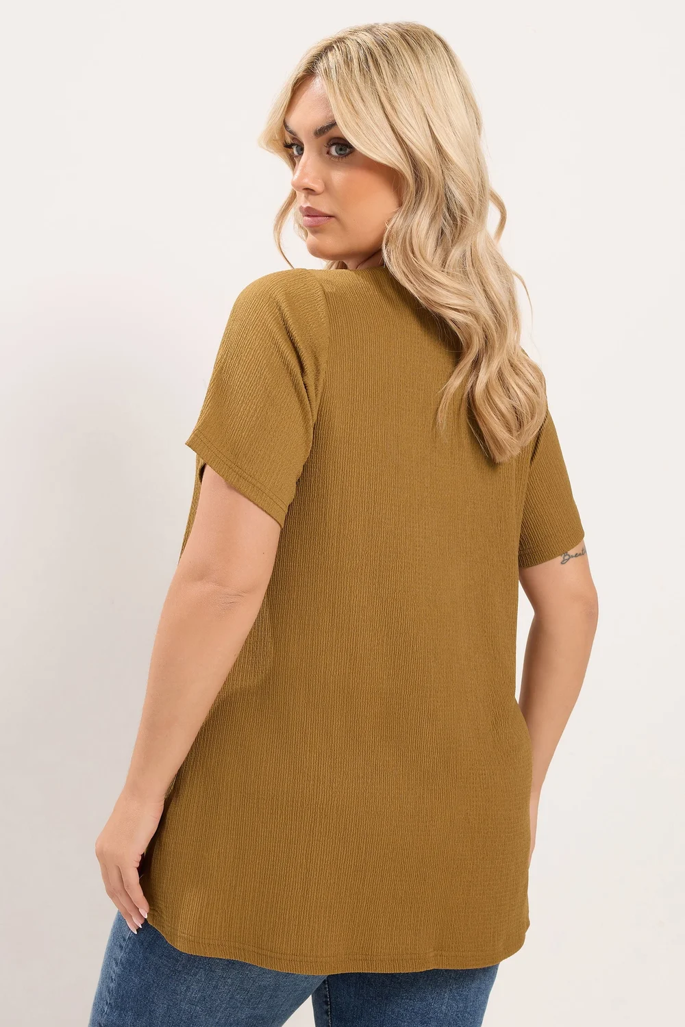 Yours Curve Yellow Keyhole Detail Top - 14 Image 3