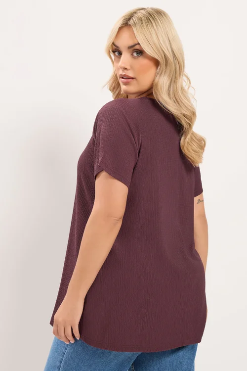 Yours Curve Purple Keyhole Detail Top - 18 Image 3
