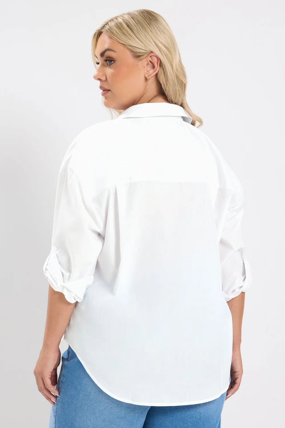 Yours Curve White Cotton Shirt - 18 Image 5