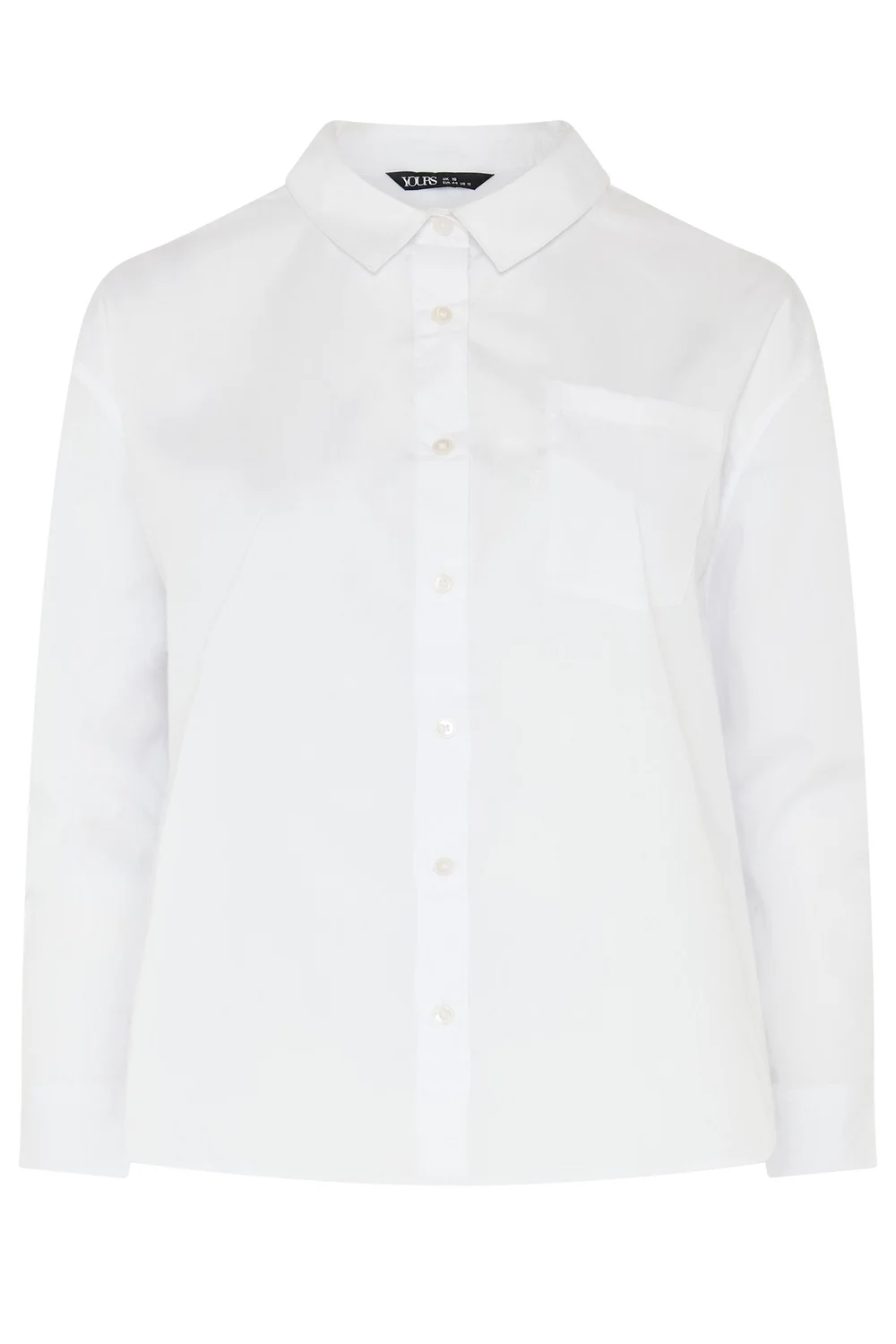 Yours Curve White Cotton Shirt - 18 Image 2