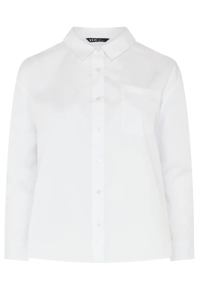 Yours Curve White Cotton Shirt