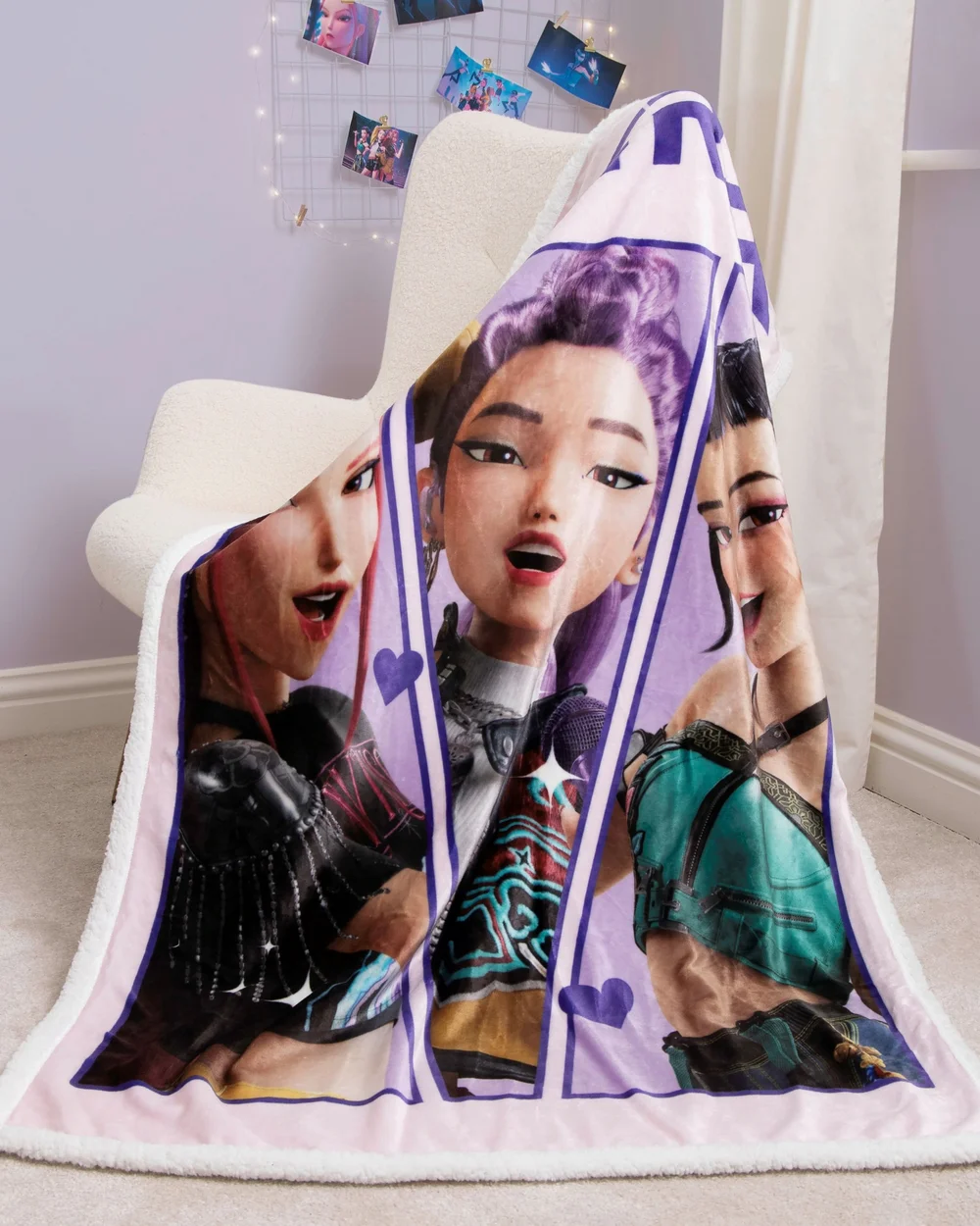K-Pop Demon Hunters Ready Sherpa Back Fleece - 100 x 150 Image 1