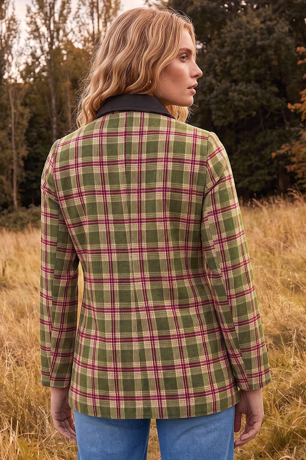 Roman Green Petite Check Contrast Coat - 18 Image 4
