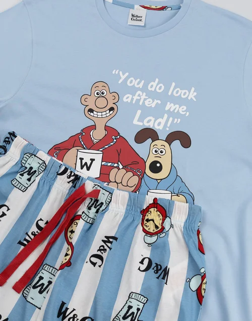 Vanilla Underground Wallace & Gromit Short Sleeve Short Leg Pyjama Set - S Image 4