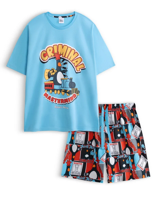 Vanilla Underground Wallace & Gromit Feathers McGraw Short Sleeve Short Leg Pyjama Set