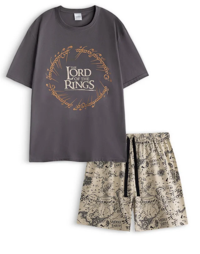 Vanilla Underground Lord Of The Rings Logo Short Sleeve Short Leg Pyjama Set