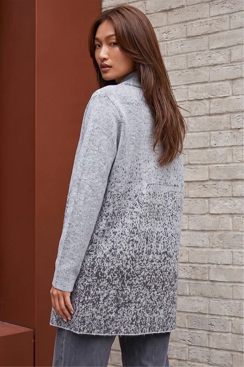 Roman Grey Shimmer Long Cardigan - 10 Image 3