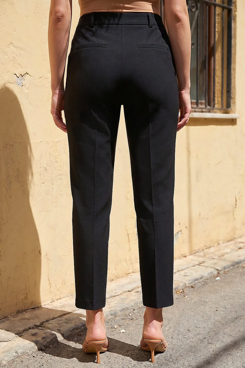 Roman Black Short Slim Leg Trouser - 16 Image 3