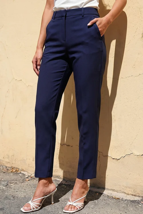Roman Navy Short Slim Leg Trouser - 18 Image 2