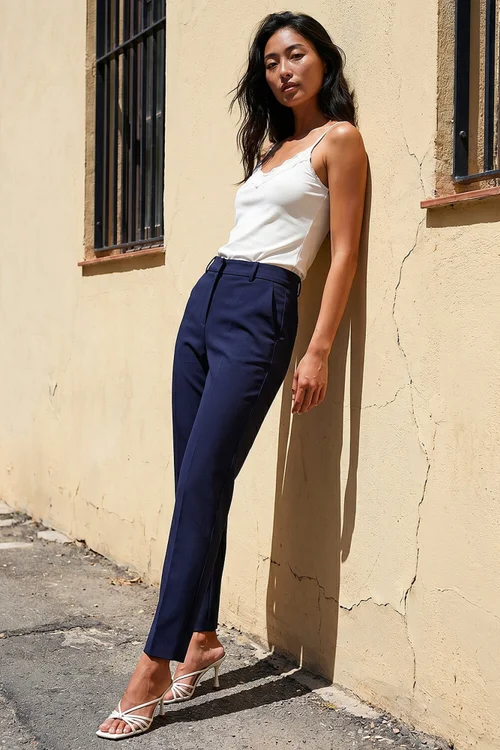 Roman Navy Short Slim Leg Trouser - 18 Image 1