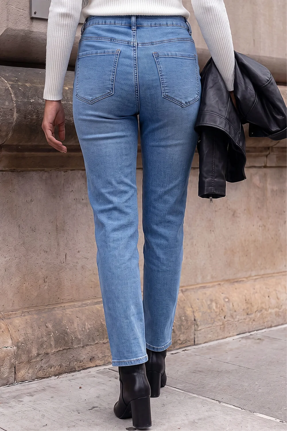 Roman Light Denim Slim Leg Stretch Jeans - 12 Image 3