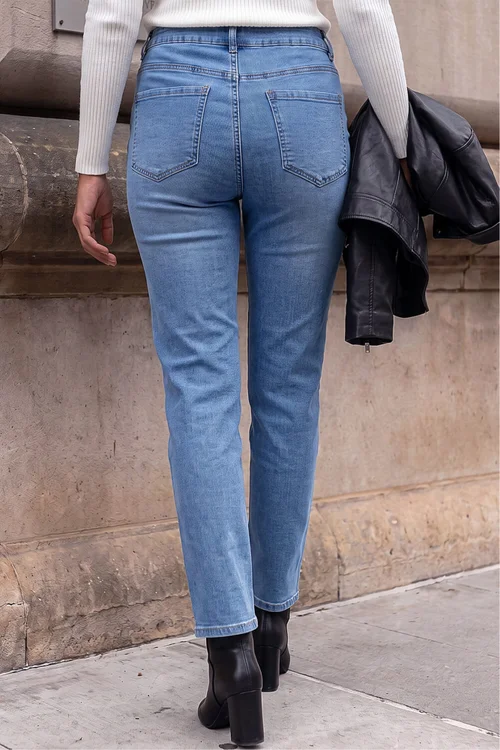 Roman Light Denim Slim Leg Stretch Jeans - 12 Image 3