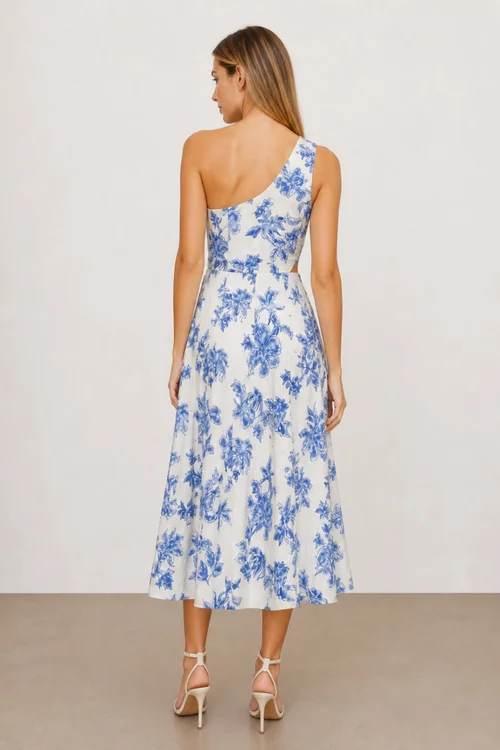 Style Cheat Blue Jasmine Print Midi Dress - 6 Image 5