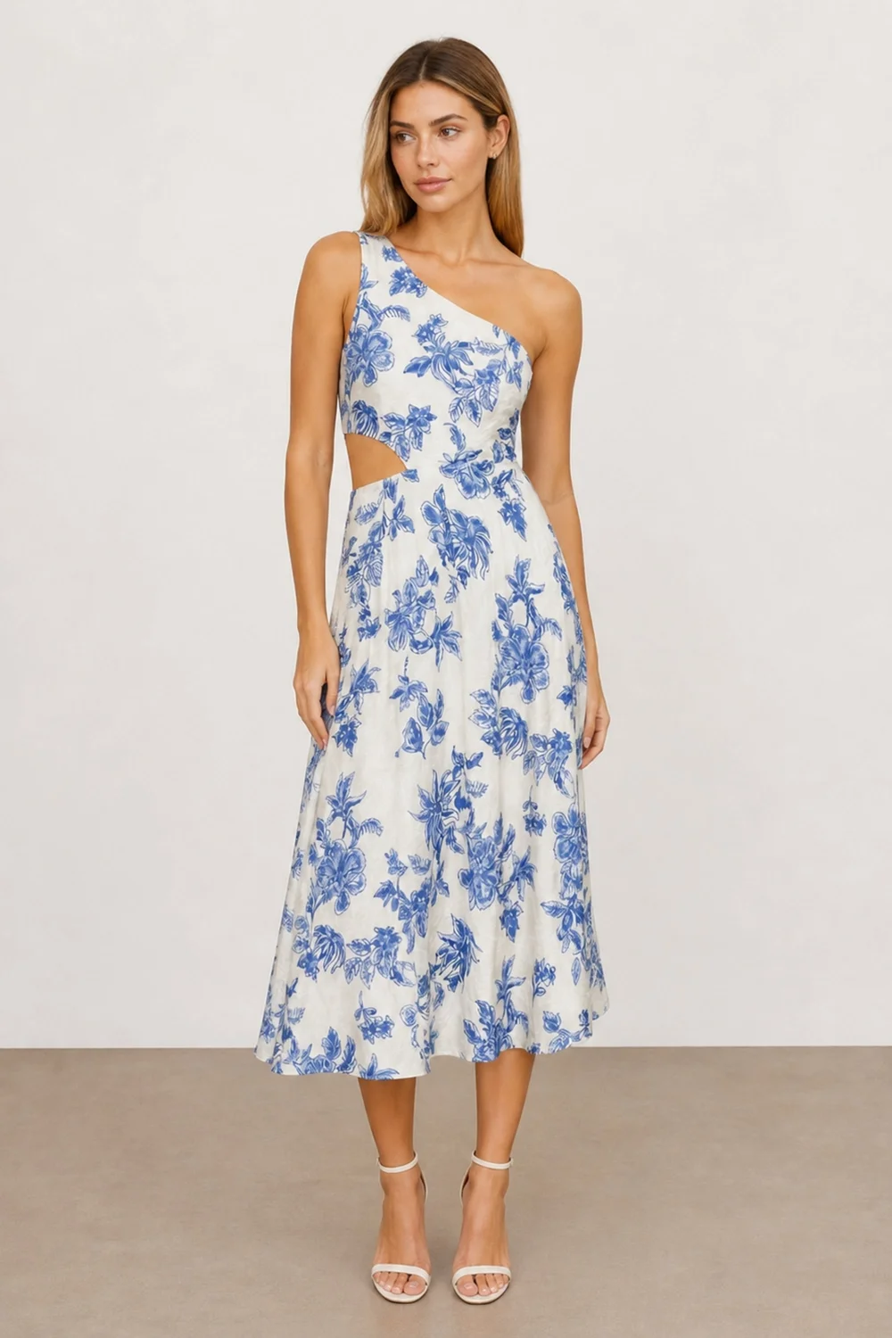 Style Cheat Blue Jasmine Print Midi Dress - 6 Image 4