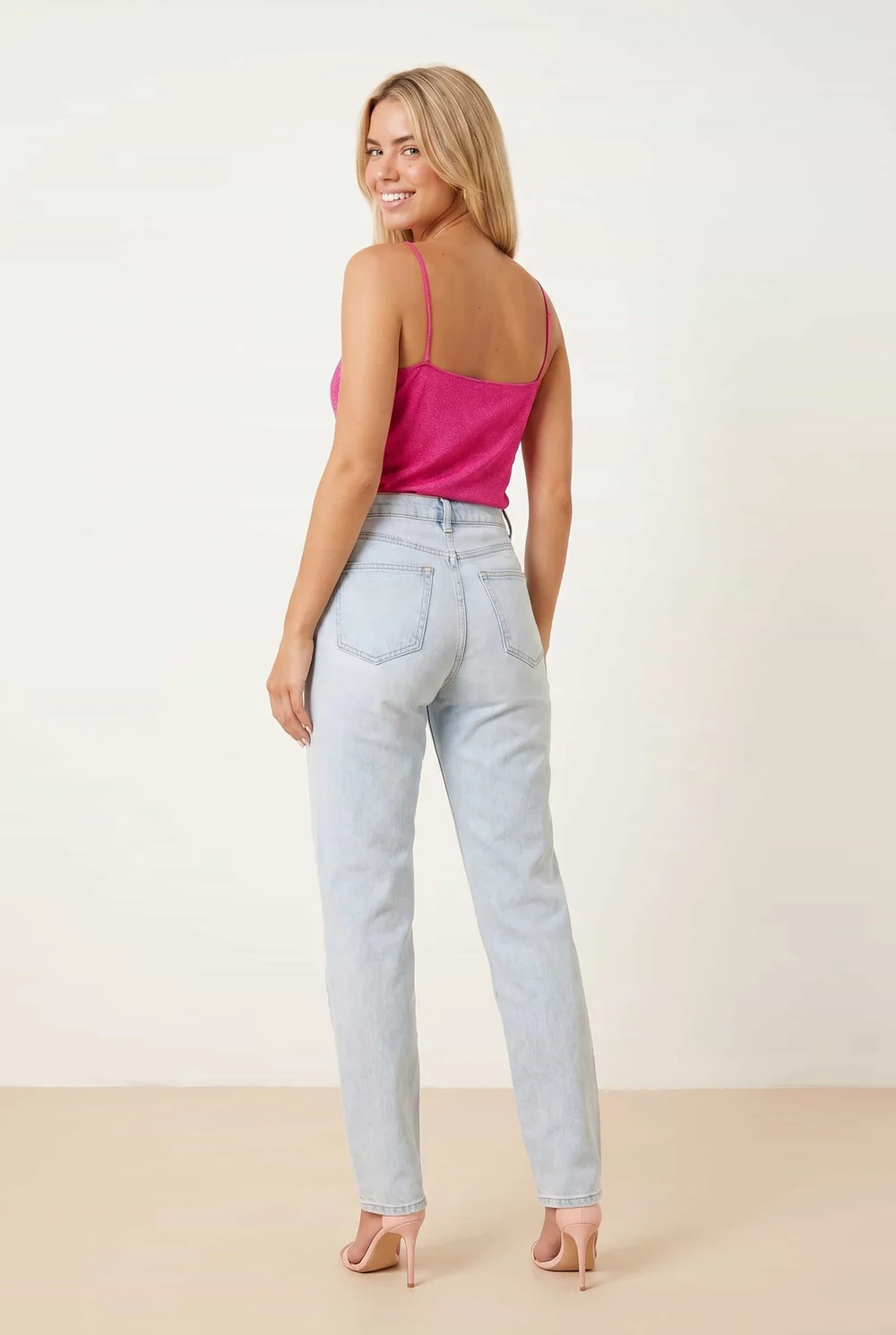 Style Cheat Pink Astra Knit Cowl Neck Hot Fix Top - M Image 6