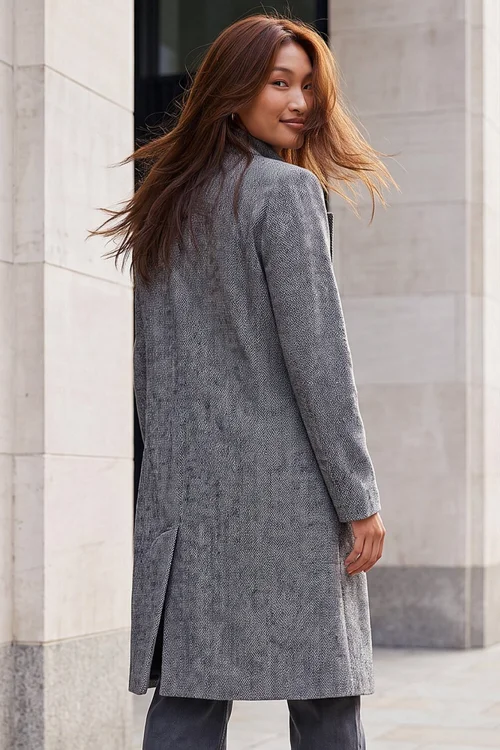 Roman Black Funnel Neck Coat - 18 Image 3