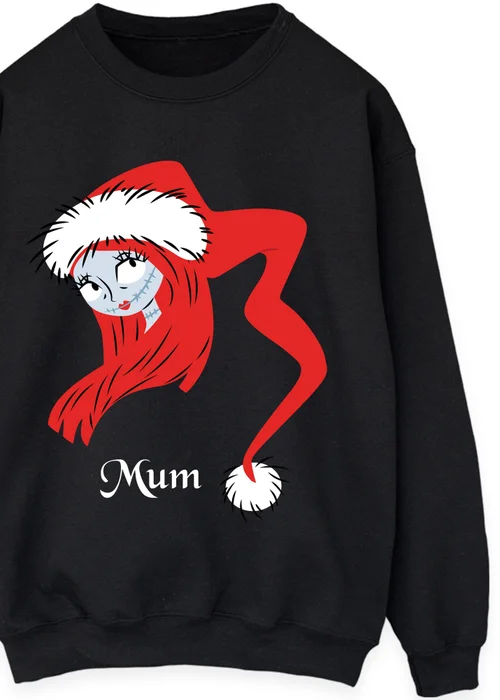 Spiral Galaxy Disney Nightmare Before Christmas Mum Christmas Black Graphic Sweatshirt - 2XL Image 2