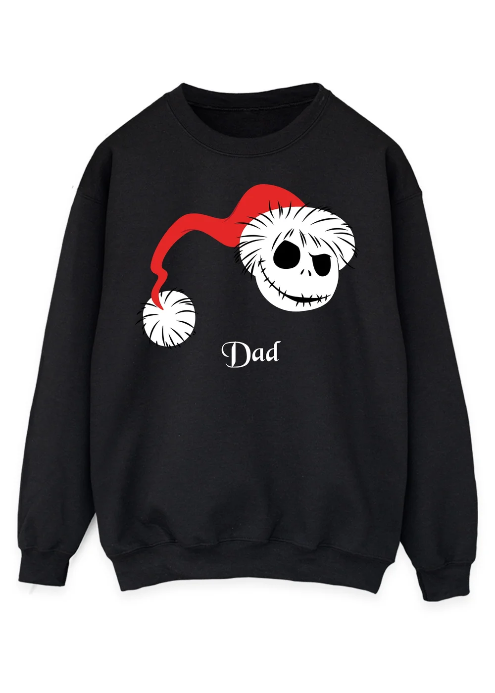 Spiral Galaxy Nightmare Before Christmas Dad Black Graphic Sweatshirt - 5XL Image 1