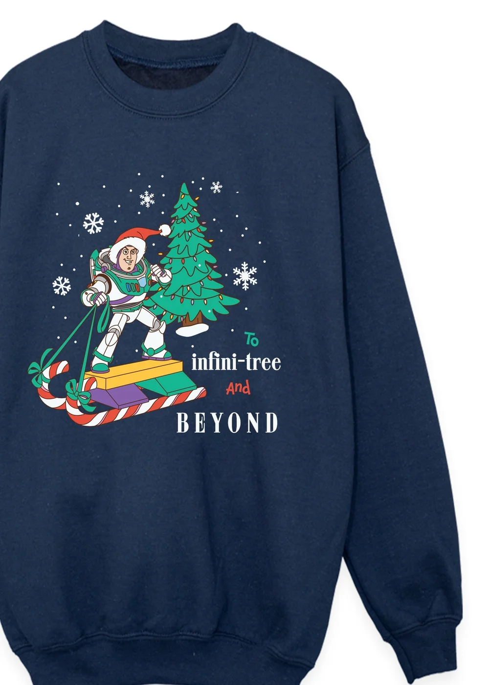 Ada & Ted Disney Toy Story Buzz Infini-tree Christmas Boys Navy Blue Graphic Sweatshirt (3-13 Years) - 12-13 yrs Image 2
