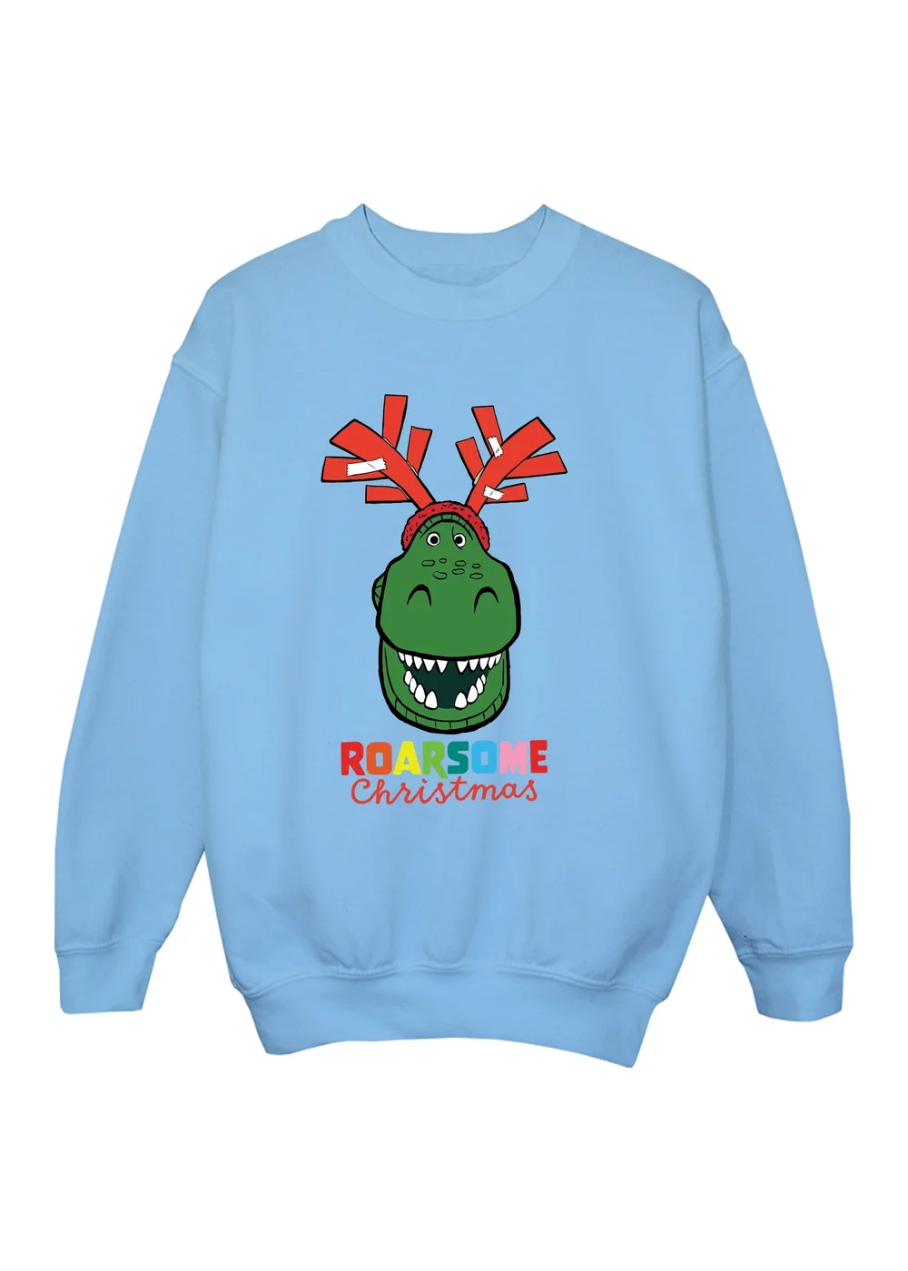 Ada & Ted Disney Toy Story Roarsome Christmas Boys Baby Blue Graphic Sweatshirt (3-13 Years) - 12-13 yrs Image 1