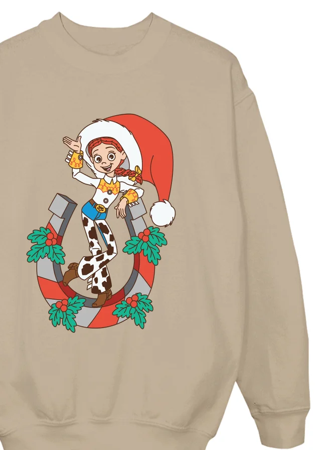 Ada & Ted Disney Toy Story Jessie Christmas Girls Sand Graphic Sweatshirt (3-13 Years)