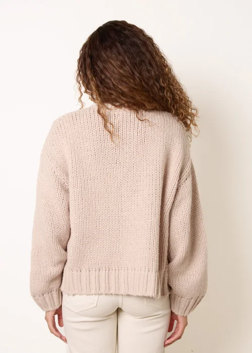 Blue Vanilla Stone Cable Knit Flower Cardigan - S/M Image 4