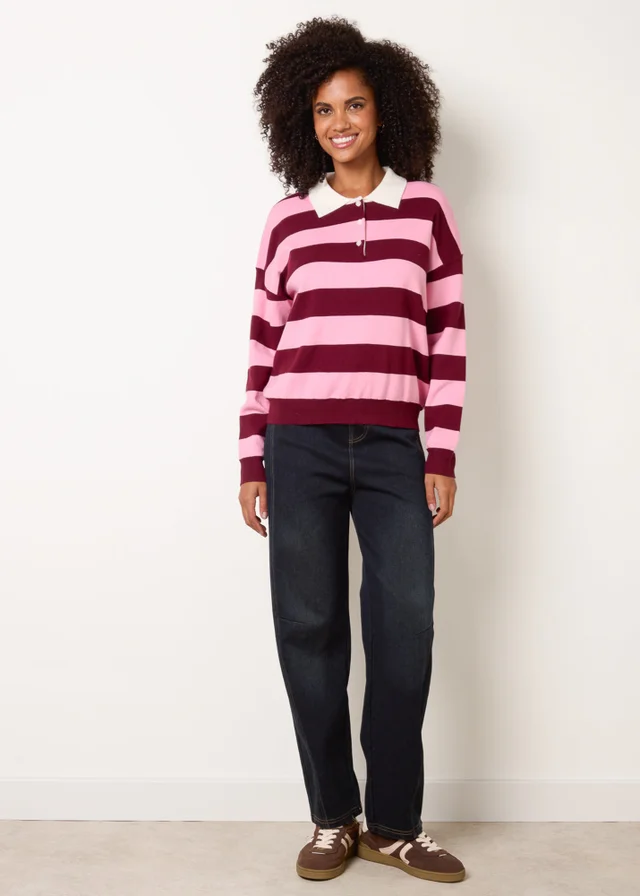 Blue Vanilla Red Striped Long Sleeve Jumper