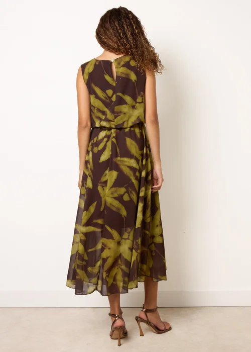 Blue Vanilla Brown Sleeveless Cowl Neck Dress - L Image 4