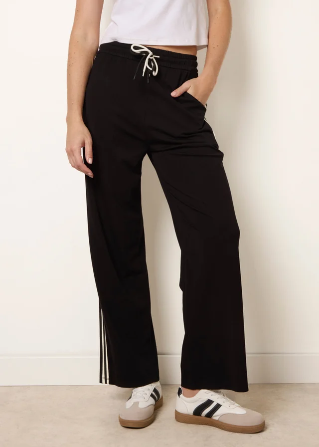 Blue Vanilla Black Side Stripes Pants