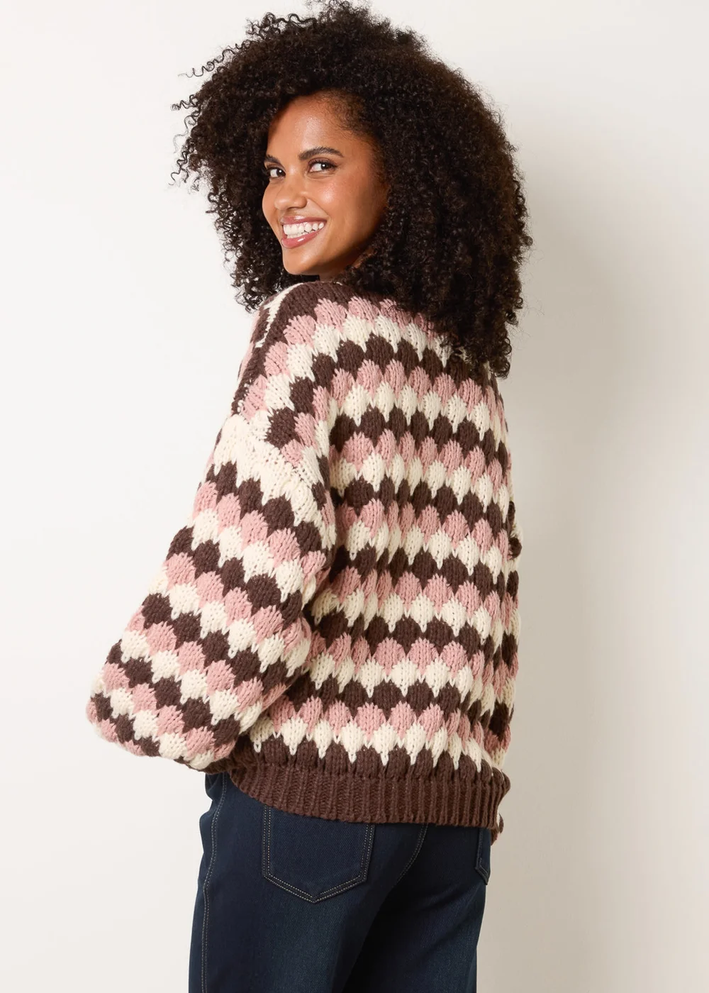 Blue Vanilla Multi Multicoloured Striped Cardigan - S/M Image 4