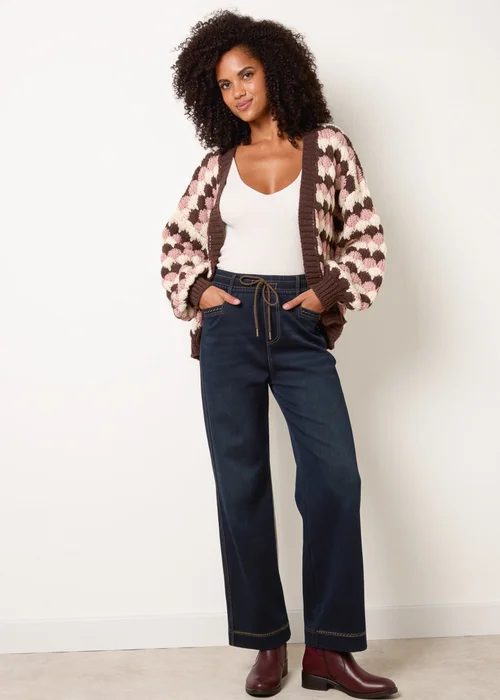 Blue Vanilla Multi Multicoloured Striped Cardigan - S/M Image 2