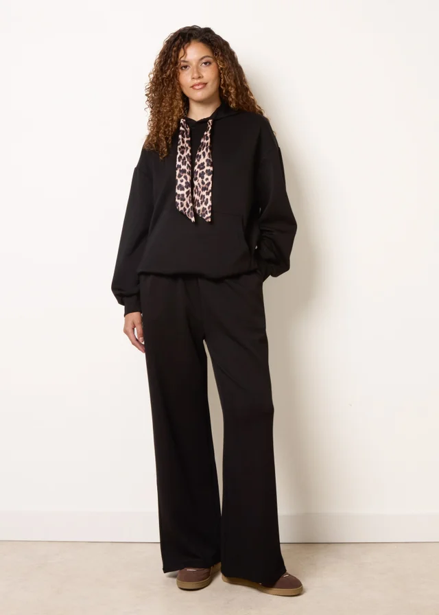 Blue Vanilla Black Hooded Leopard Tie & Pant Set