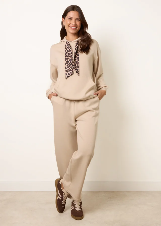 Blue Vanilla Stone Hooded Leopard Tie & Pant Set