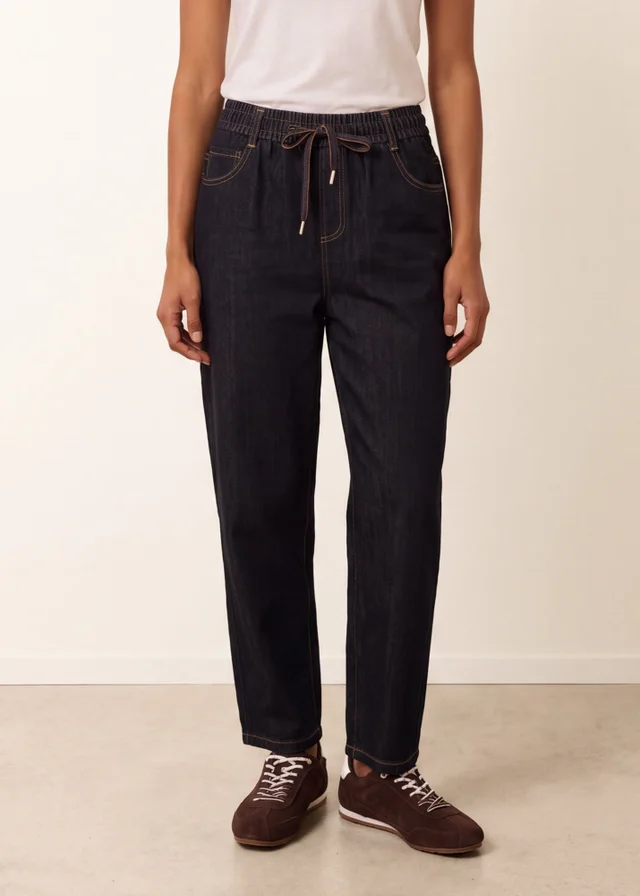 Blue Vanilla Navy Elastic Waist Jeans