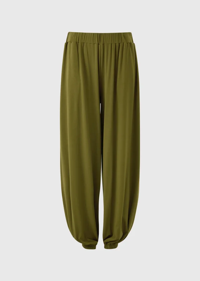 Khaki Balloon Leg Trousers