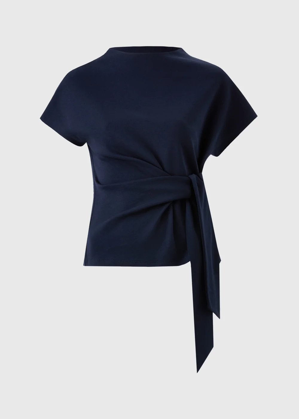 Navy Tie Side Co Ord Top - Extra small Image 1
