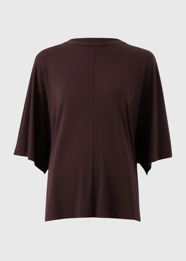 Dark Red Batwing Top