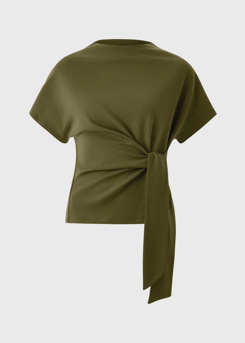 Khaki Side Tie Co Ord Top - Extra small Image 1