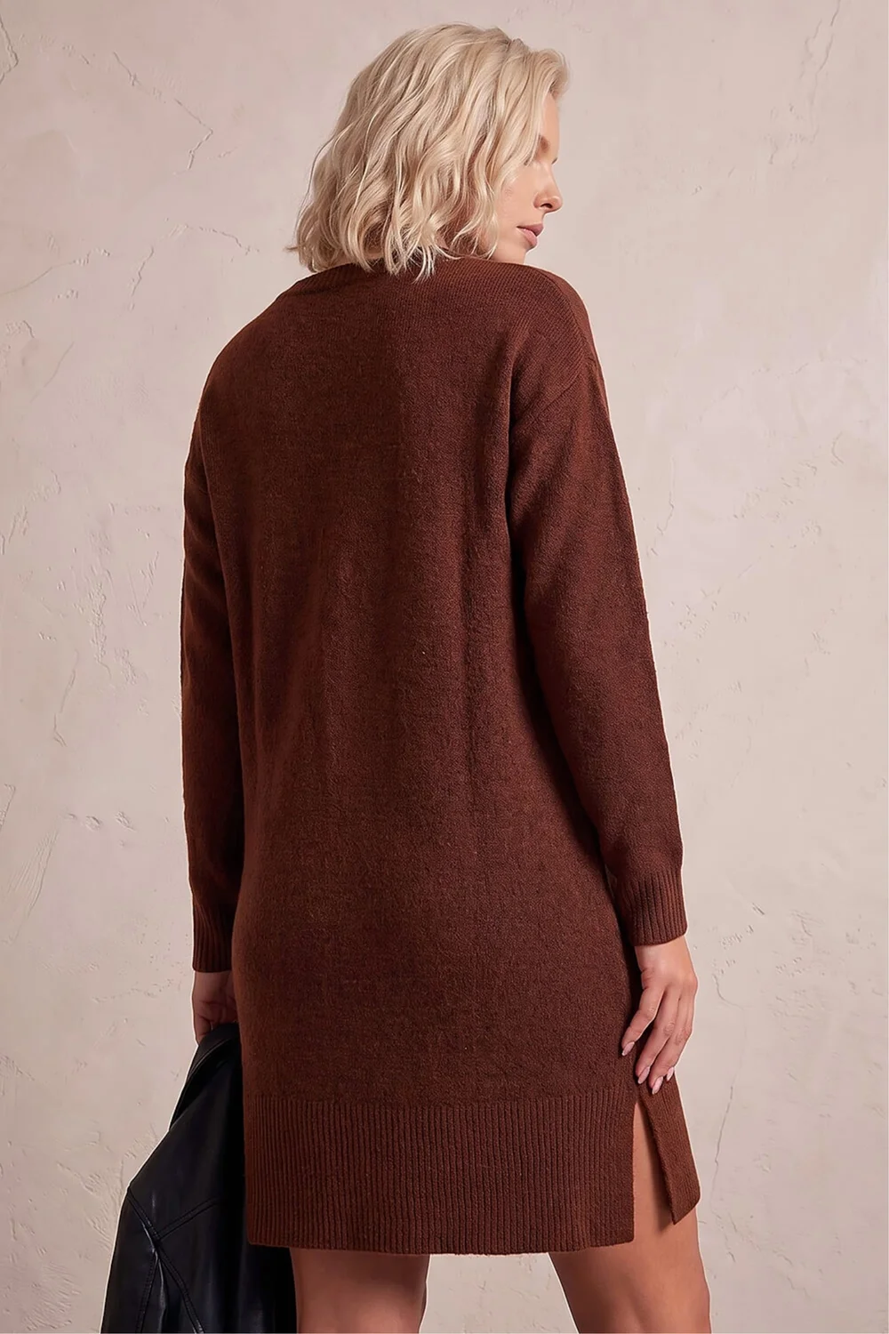 Roman Rust Petite Knitted Pintuck Shift Dress - 14 Image 3