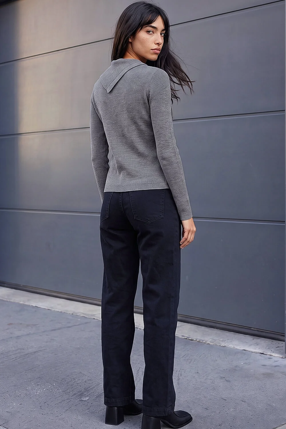 Roman Grey Petite Button Jumper - 18 Image 3