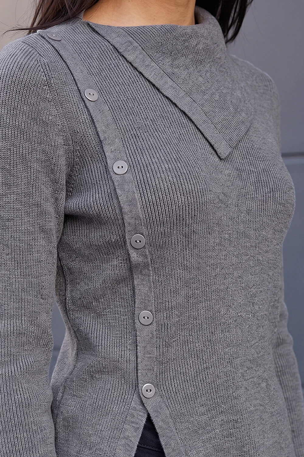 Roman Grey Petite Button Jumper - 18 Image 4