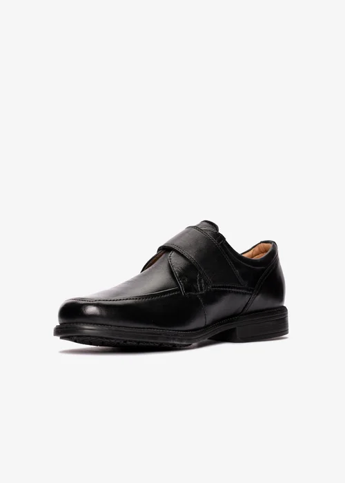 Clarks Mens Black Hail Roll Leather Standard - 7.5 Image 4