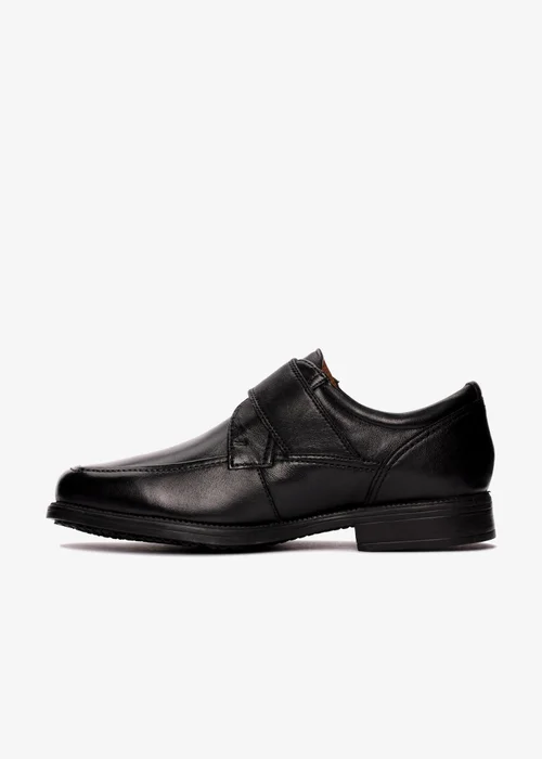 Clarks Mens Black Hail Roll Leather Standard - 7.5 Image 2