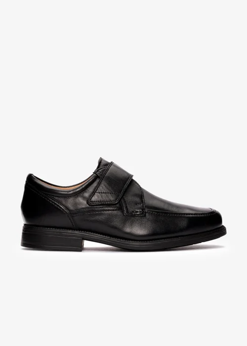 Clarks Mens Black Hail Roll Leather Standard - 7.5 Image 1