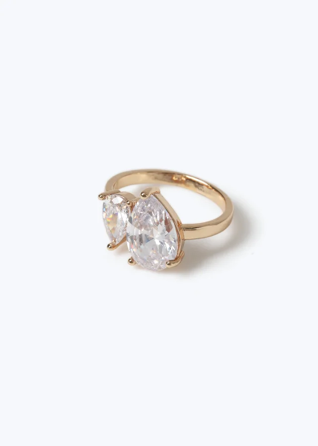 Muse Gold Cubic Engagement Ring