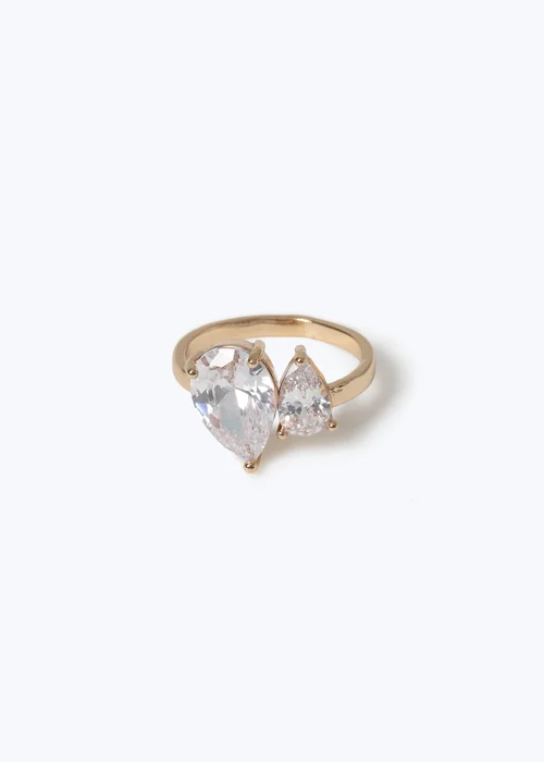 Muse Gold Cubic Engagement Ring - 17mm Image 1