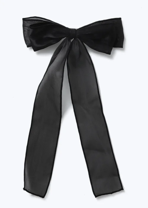 Muse Black Organza Bow - One Size Image 1